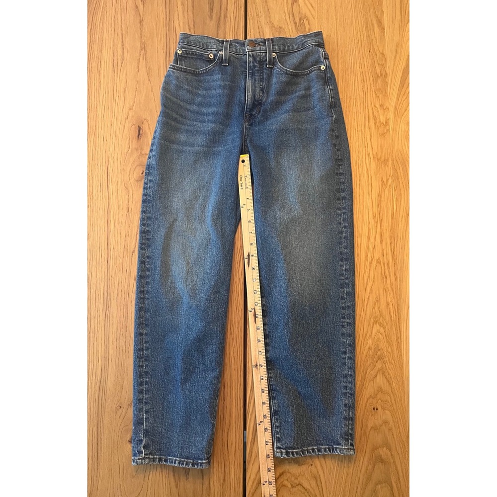 Madewell Cropped Balloon Jeans Grandle Wash High Rise Denim‎ Blue Size 25 - Picture 7 of 14
